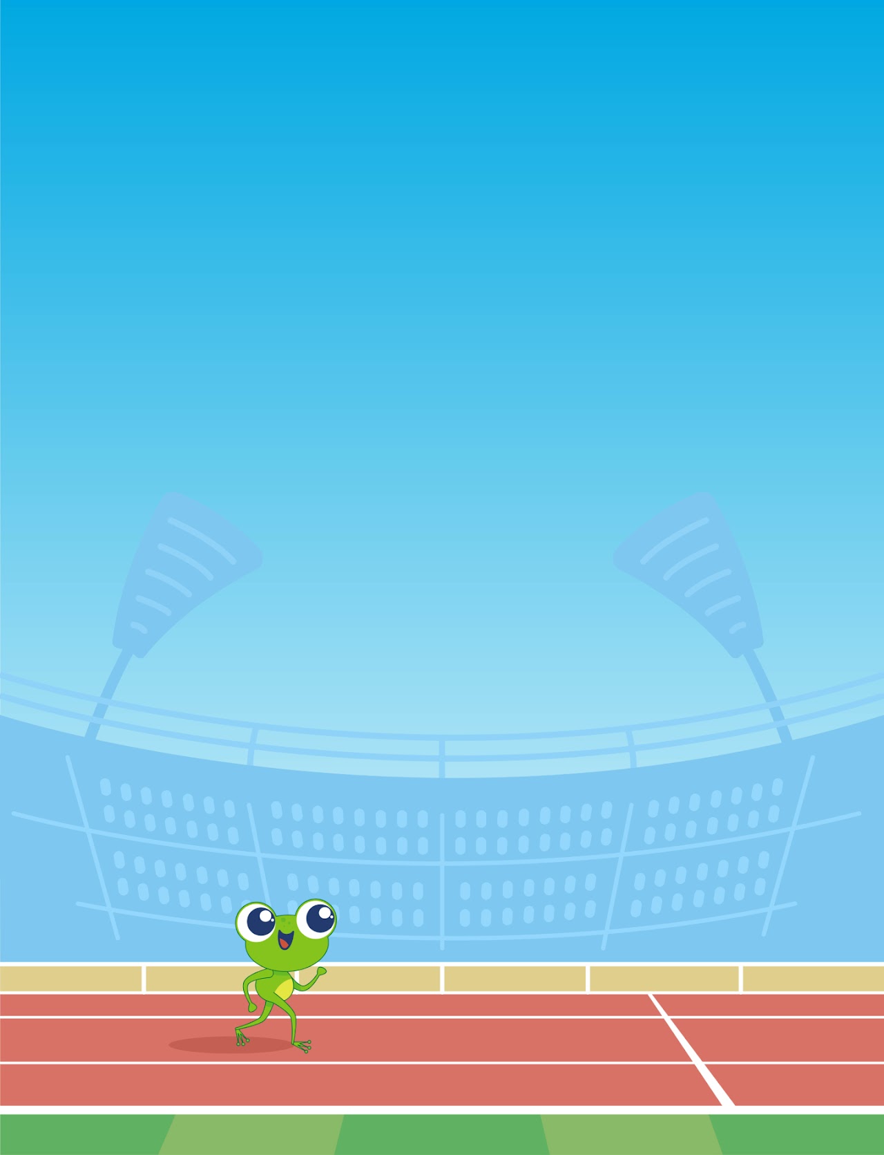 The Frog running on a track